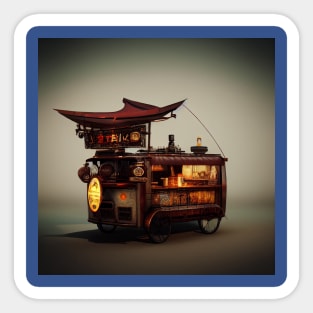 Steampunk Tokyo Ramen Cart Sticker